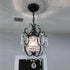 Traditional Luxury C-Side Iron Crystal 1-Light Pendant Light For Living Room