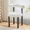 Contemporary Nordic Round Lambswool Metal Vanity Stool Backrest For Bedroom