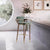 Contemporary Scandinavian Fabric Brass Walnut Sponge Square Bar Stool Backrest Armrest For Kitchen