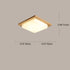 Contemporary Nordic Wood Acrylic Plum Shape LED Flush Mount Ceiling Light For Living Room