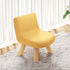 Modern Minimalist Square Linen Solid Wood Chair Backrest Armless For Living Room