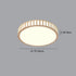 Modern Minimalist Round Wood Acrylic LED Flush Mount Ceiling Light For Bedroom