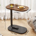 Traditional Vintage Wood Grain Density Board Top C-Shaped Side Table For Living Room