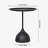 Modern Minimalist Round Cylinder Base Iron End Table 1-Tray For Living Room