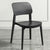 Contemporary Nordic Macaron Plastic Square Stackable Dining Chair Open Back For Dining Room