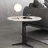 Modern Luxury Round Rock Slab Carbon Steel Coffee Table For Living Room