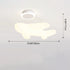 Modern Simplicity Kids Iron PE Airplane LED Semi-Flush Mount Ceiling Light For Bedroom