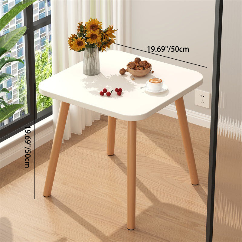 Modern Minimalist Square Wood Coffee Table 4-Legs For Living Room