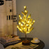 Modern Art Deco Pine Needle Tree PVC LED Table Lamp For Bedroom