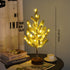 Modern Art Deco Pine Needle Tree PVC LED Table Lamp For Bedroom