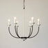 Traditional Rustic Candelabra Iron 6-Light Chandelier For Living Room