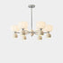 Contemporary Nordic Cream Acrylic Pumpkin Shade Iron Frame 12/16-Light Chandelier For Living Room