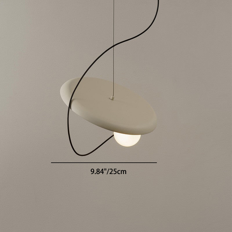 Contemporary Scandinavian Iron Plastic Ball Round 1-Light Pendant Light For Dining Room