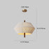 Traditional Vintage Hemp Rope Weaving Round Shade Wood 3-Light Chandelier For Living Room