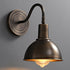 Contemporary Luxury Full Copper Semicircle Shade 1-Light Wall Sconce Lamp For Living Room