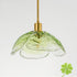 Contemporary Creative Petal Glass Design Brass 1-Light Pendant Light For Bedroom