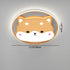 Contemporary Creative Round Shiba Inu Kids Acrylic LED Flush Mount Ceiling Light For Bedroom