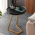 Modern Simplicity Round MDF Iron End Table Movable For Living Room