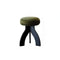 Contemporary Creative Round Lambswool Velvet Footstool Armless Backless For Entryways