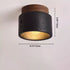 Modern Minimalist Cylinder Stone 1-Light Flush Mount Ceiling Light For Bedroom