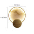 Modern Minimalist Round Iron Marble LED Wall Sconce Lamp For Living Room