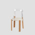 Modern Minimalist Round Wooden ABS PC Chair Four Legs Backrest For Living Room