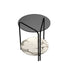 Contemporary Simplicity Round Glass Top End Table 2-Tier For Living Room