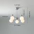 Modern Minimalist Round Ball Glass Iron 5/8 Light Chandelier for Living Room