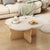 Contemporary Nordic Flower Shape MDF Wood Base Coffee Table For Living Room