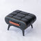 Modern Luxury Rectangular Square Leather Alloy Low Stool For Living Room