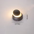 Modern Minimalist Round Rotatable Aluminum PC LED Wall Sconce Lamp For Bedroom