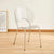 Contemporary Creative Shell Crescent Acrylic Plated Metal Dining Chair Backrest For Dining Room