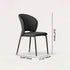 Modern Minimalist Microfiber Leather Carbon Steel Square Curved Dining Chair Backrest For Dining Room