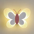 Contemporary Creative Acrylic Butterfly Design Iron LED Wall Sconce Lamp For Bedroom