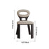 Contemporary Nordic Oval Hollowed Out Lambswool Wood Dining Chair Backrest For Dining Room