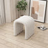 Modern Minimalist U-Shape Lambswool Fabric Foam Steel Chair For Living Room