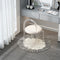 Modern Minimalist Round Fabric Acrylic Vanity Stool Backrest For Bedroom