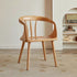 Contemporary Scandinavian Round Back Solid Wood Dining Chair Backrest Armrest For Dining Room