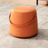 Modern Minimalist Round Column Cotton Linen Leather Wood Chair Backless Armless For Living Room