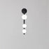 Contemporary Mid-century Hardware Strip Glass Globe Ball Shade 3-Light Wall Sconce Lamp For Living Room