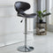 Contemporary Industrial Curved PU Leather Liftable Swivel Bar Stool Wingback Footrest For Dining Room