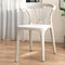 Contemporary Scandinavian Arc Plastic Stackable Dining Chair Backrest For Dining Room