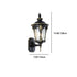 Traditional European Waterproof Quadrangle Pointed Cylinder Aluminum Glass 1-Light Outdoor Wall Sconce Lamp For Garden