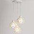 Contemporary Nordic Round Dome Lace Iron Crystal 1/3 Light Island Light Chandelier For Dining Room