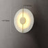 Traditional Vintage Copper Marble Oval Shade LED Wall Sconce Lamp For Living Room