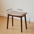 Modern Minimalist Rectangular Soft Leather Wood Vanity Stool For Bedroom