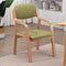 Modern Simplicity Fabric Wood Sponge Square Dining Chair Backrest Armrest For Dining Room