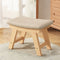 Modern Minimalist Square Cushion Solid Wood Cotton Linen Shoe Bench Low Stool For Living Room