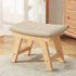 Modern Minimalist Square Cushion Solid Wood Cotton Linen Shoe Bench Low Stool For Living Room