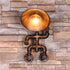 Contemporary Industrial Dome Pipe Iron 1-Light Wall Sconce Lamp For Living Room